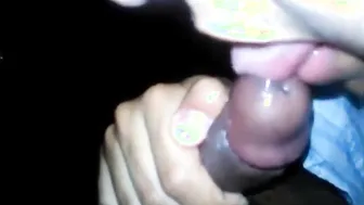 Amateur Twink Gives Interracial Blowjob and Makes Him Cum