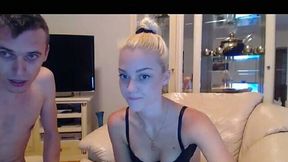 Alluring amateur babe with juicy ass is ready for riding and sucking cock