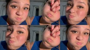 Red cheeks and they hold their breath