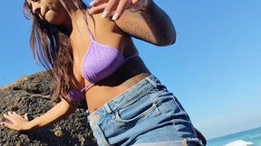 BRUNETTE GODDESS NEEDS TO FART ON THE PART 3 BEACH BY RAQUEL FISHER CAM BY KIARA FULL HD