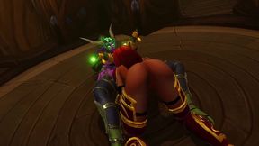 warcraft elfs are having a lesbian experience - warcraft porn parody