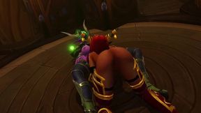 warcraft elfs are having a lesbian experience - warcraft porn parody