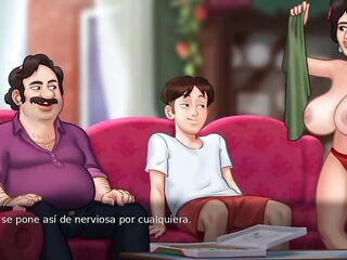 "Nymphomaniac stepmom takes off the suit her spouse gave her"...... I ate it out of any garments