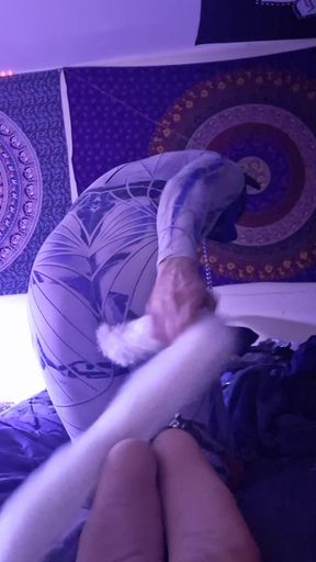 Bodysuit puppy self bondage butt plug tail