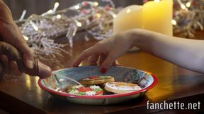 Christmas cookies with special cream - HD