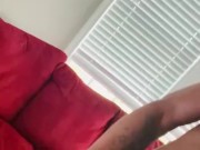 Cock jumping with 2 cock rings on CUMSHOT!