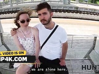 HUNT4K. Throat full of cum