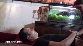 Sleezy Brunette Plays with Pierced Pussy