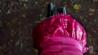 Cosplay slut getting fucked and used in the woods