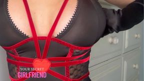 Secret GF in Silky Strap Play & Gloved Self-Worship (POV Tease)