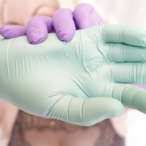 ASMR: 4 layers of nitrile gloves and cookie