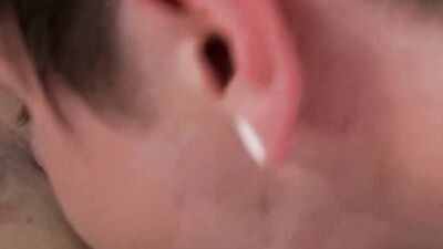 Skinny twink bends on the couch and gets fuckes by his stepbrother