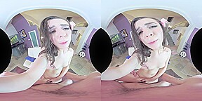 VRHUSH Fucking the petite babysitter Ariel Grace
