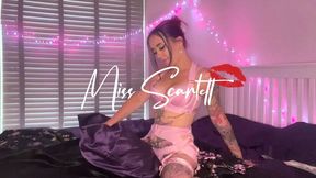Scarlett's SATIN OVERLOAD pillow hump (nightie & kimono)