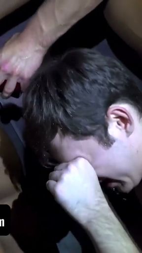 Pig Bottoms - Horny Twink Becomes Sex Toy for Four Studs   Clip 1