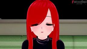 Skullgirls' sassy heroine gets a filthy parasoul-themed BJ in this XXX vid