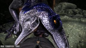Guy fucks multiple dinosaur raptors in dirty groupsex