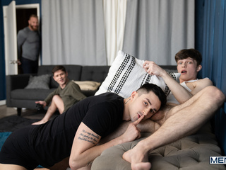 After lights out, the twinks try to be quiet as they fuck