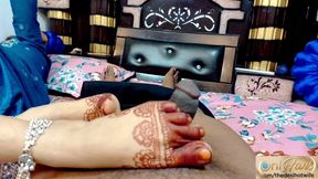 Femdom Footjob, Anal Finger and Fuck