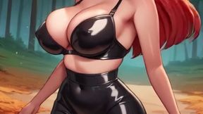 Sexy Big Tits Bouncing and Teasing! Latex Outfits Try on