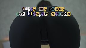 Blowjob Sounds and Pussy in Leggings Close Up! Camel Toe