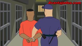 Cartoon Gay Policeman Fucking Detainee