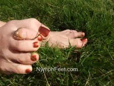 Toes Pulling Up Grass