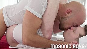 MasonicBoys Suited super sexy twink Ethan Tate takes giant raw dick