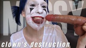 Clown girl's destruction