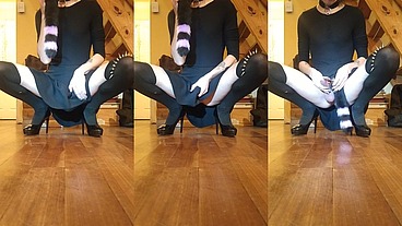 Goth Femboy Reveals Their Hung Sissycock Above You