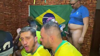 Latino guy fucked his fans during the break, featuring intense anal action
