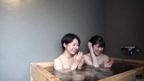 Japanese girl enjoys intimate lesbian scenes during relaxing hot spring trip
