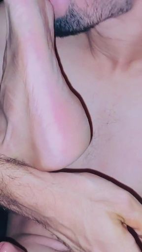 New Pakistani Porn Video Sexy Horny Boy Licking Arms Feet and Musterbation
