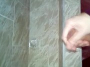 Busting a nut in the restroom