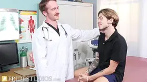 Hot Jock Blows His Doctor Step