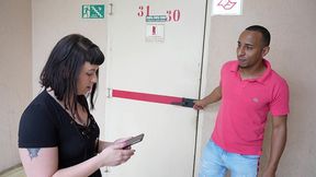 my neighbor came to fix my tv and ended up shoving his bbc in me