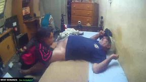 quick blowjob visit - she gets mouthful of cum