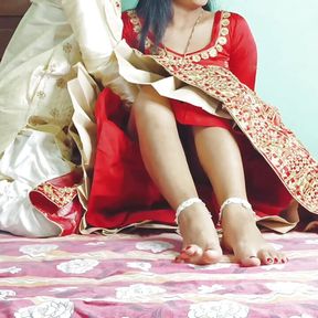 Arrange Marriage Suhagrat Indian Village Culture Frist Night Homemade Newly Married Couple