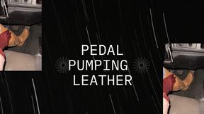 leather car pedal pumping