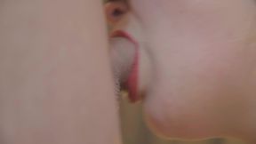 Made a sloby blowjob for him and he cumshot in my mouth