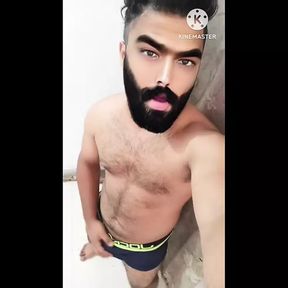 Indian Desi hairy Gym boy big cock cumshot big hairy body