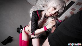 ”Her foot is adored so she blows - Mizuki”