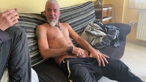 pegging - horny wife spanish milf, fuck yourself with my dildo while i give you a handjob until you cum, you ll love it ( with little blonde and wildspainman )
