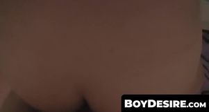 Twink's intense double blowjob and cum-soaked finale
