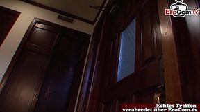 Small submissive Japanese teen having a creampie threesome in the hotel