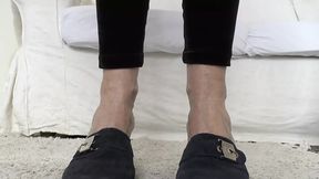 Blue Wooden Clogs &mdash;  Sabots &mdash;  Lady Victoria Valente