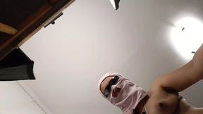 Amateur wife doing housework naked  Sexy and naughty wife trying on clothes that she cuts