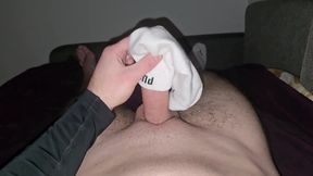 phantomgentx sock cum command! hot master cums inside white puma sock & orders to stuff your mouth