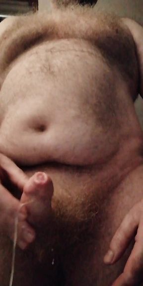 Wanking Huge Load of Daddy Bear Cream in My Yellow Undies...