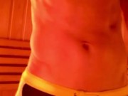 Hot and horny twink in sauna